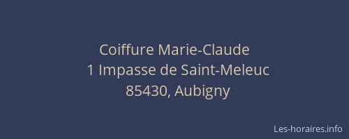 Coiffure Marie-Claude