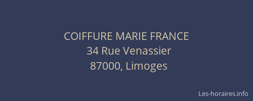 COIFFURE MARIE FRANCE