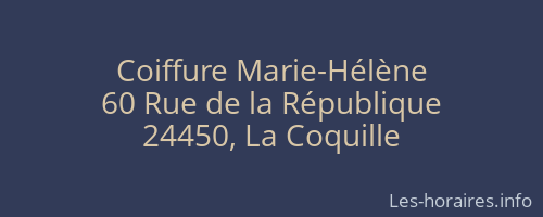 Coiffure Marie-Hélène