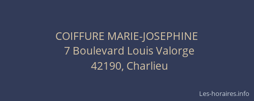 COIFFURE MARIE-JOSEPHINE
