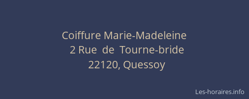 Coiffure Marie-Madeleine