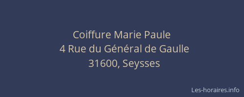 Coiffure Marie Paule