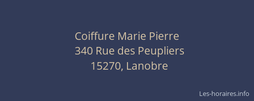 Coiffure Marie Pierre