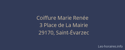 Coiffure Marie Renée