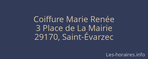Coiffure Marie Renée