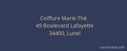 Coiffure Marie-Thé
