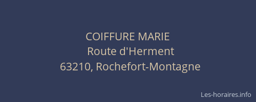 COIFFURE MARIE