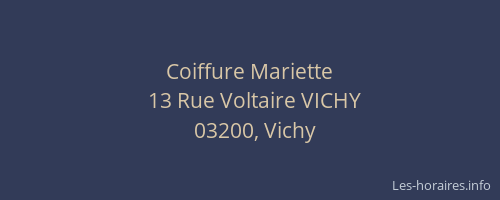 Coiffure Mariette