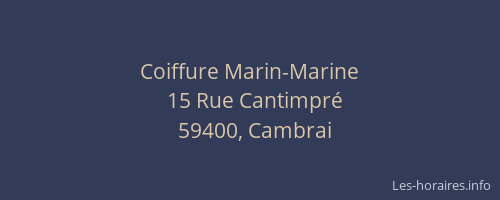 Coiffure Marin-Marine