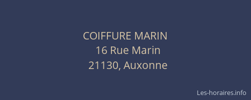 COIFFURE MARIN