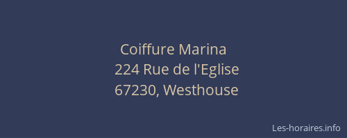 Coiffure Marina