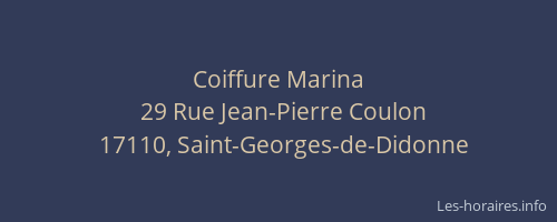 Coiffure Marina