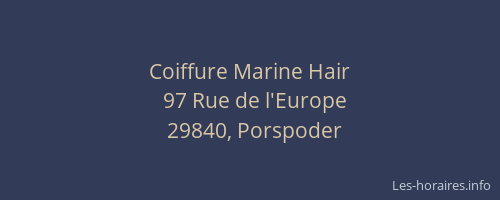 Coiffure Marine Hair