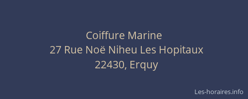 Coiffure Marine
