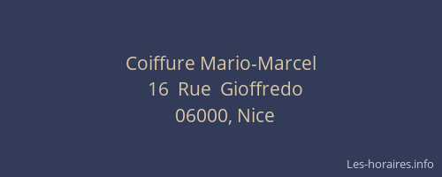 Coiffure Mario-Marcel