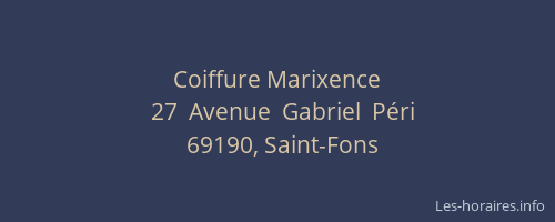 Coiffure Marixence