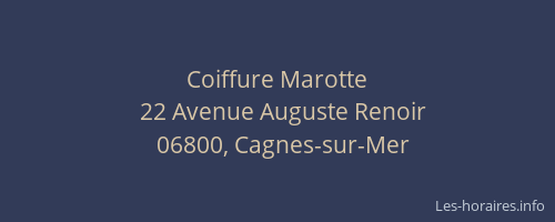 Coiffure Marotte