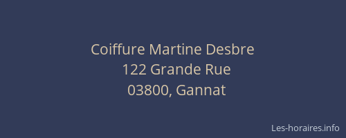 Coiffure Martine Desbre