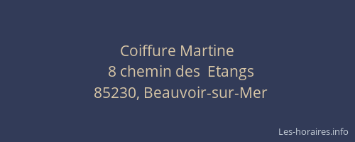 Coiffure Martine