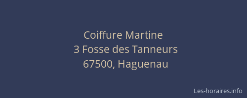 Coiffure Martine