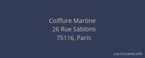 Coiffure Martine