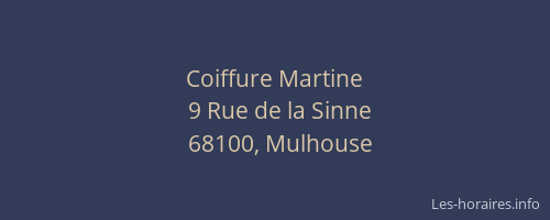 Coiffure Martine
