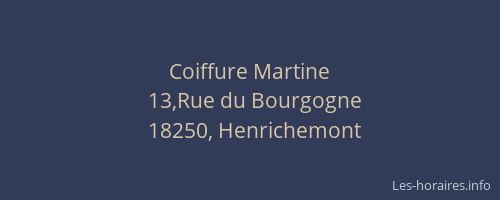Coiffure Martine