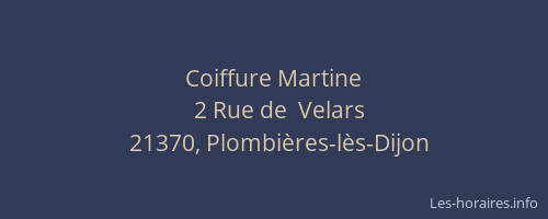 Coiffure Martine
