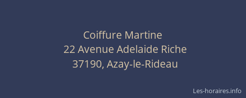 Coiffure Martine