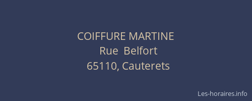 COIFFURE MARTINE
