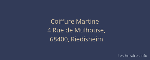 Coiffure Martine
