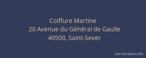 Coiffure Martine