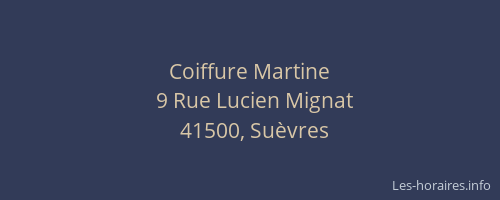 Coiffure Martine