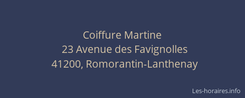 Coiffure Martine