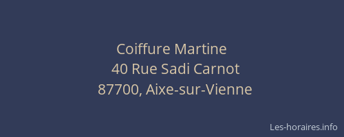 Coiffure Martine
