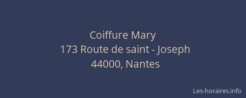 Coiffure Mary