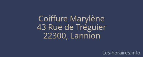 Coiffure Marylène