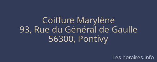 Coiffure Marylène