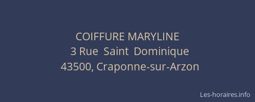 COIFFURE MARYLINE