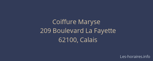 Coiffure Maryse