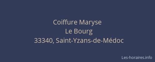 Coiffure Maryse