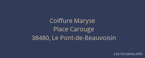 Coiffure Maryse