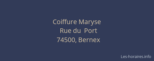 Coiffure Maryse