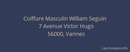Coiffure Masculin William Seguin