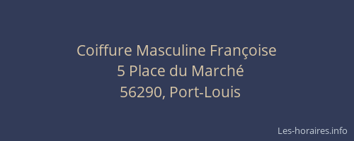 Coiffure Masculine Fran&ccedil;oise