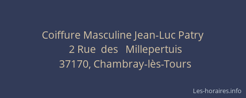 Coiffure Masculine Jean-Luc Patry