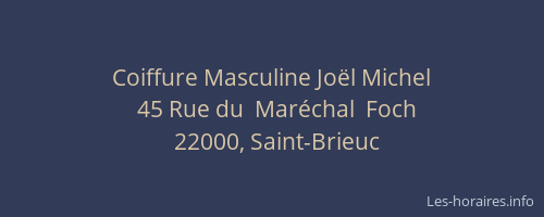 Coiffure Masculine Joël Michel