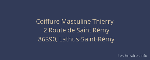 Coiffure Masculine Thierry