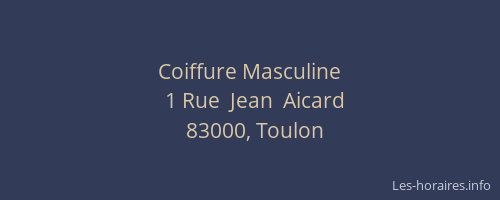 Coiffure Masculine