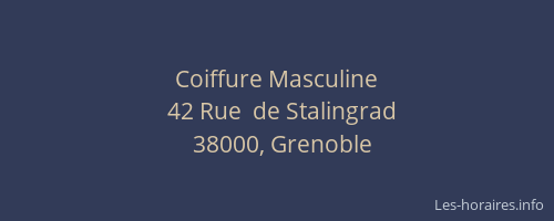 Coiffure Masculine